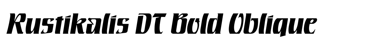 Rustikalis DT Bold Oblique image